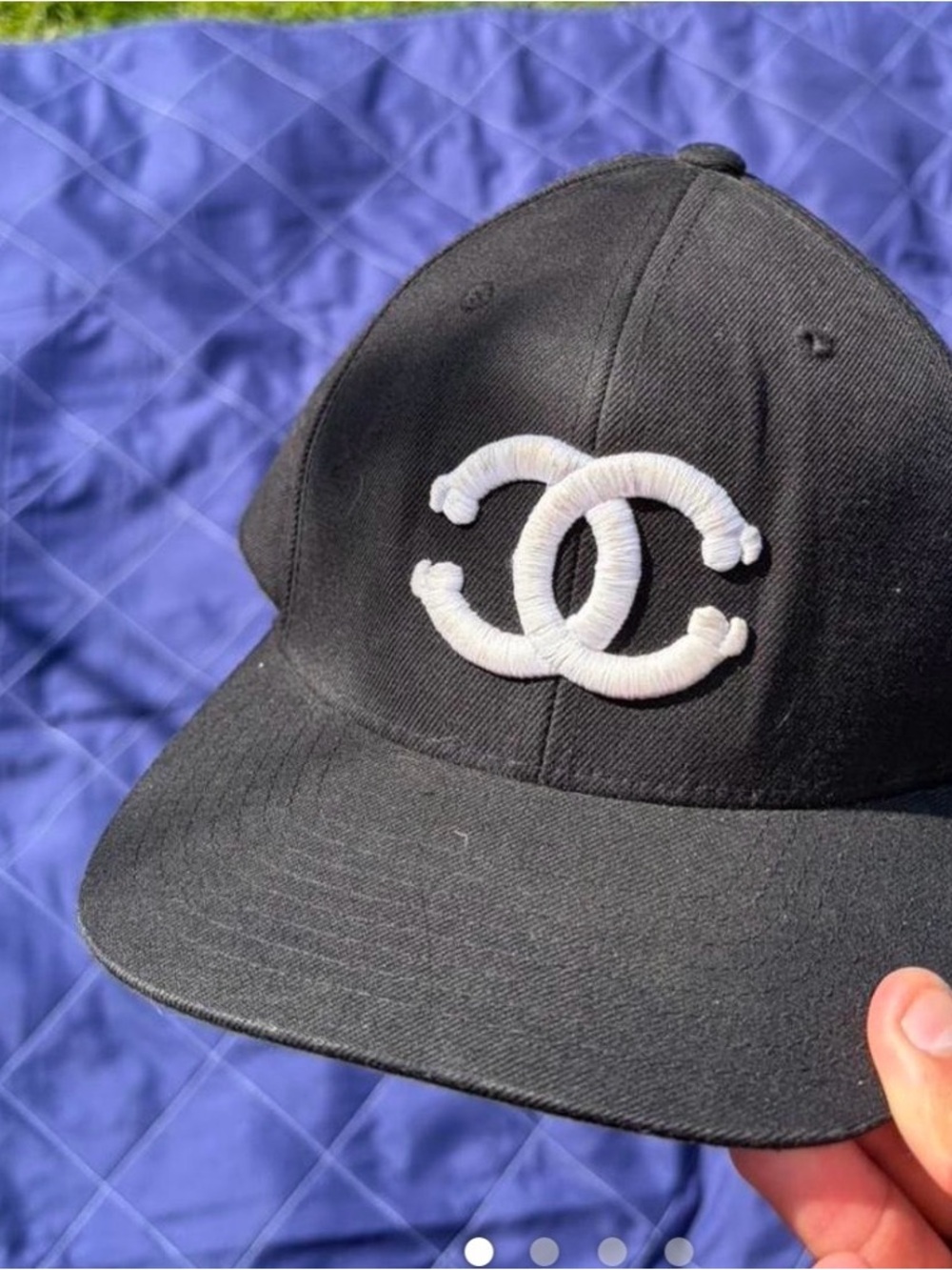 The Classic Black Baseball Cap with White Interlocking Logo